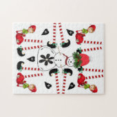 Frohe Weihnachts Puzzle Weihnachten Snowman Elf (Horizontal)