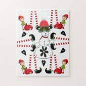 Frohe Weihnachts Puzzle Weihnachten Snowman Elf (Vertikal)