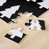 Frohe Weihnachts-Puzzle Weihnachten Weiße Bäume sc Puzzle (Seite)