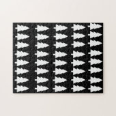 Frohe Weihnachts-Puzzle Weihnachten Weiße Bäume sc Puzzle (Horizontal)