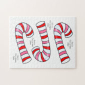 Frohe Weihnachts-Puzzle Weihnachts Candy Cane Puzzle (Horizontal)