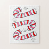 Frohe Weihnachts-Puzzle Weihnachts Candy Cane Puzzle (Vertikal)