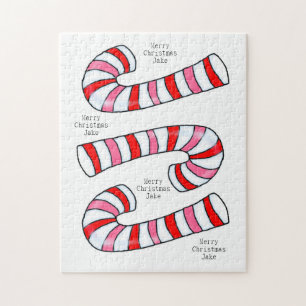 Frohe Weihnachts-Puzzle Weihnachts Candy Cane Puzzle