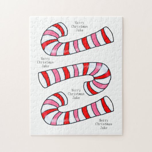 Frohe Weihnachts-Puzzle Weihnachts Candy Cane Puzzle (Vertikal)