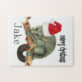 Frohe Weihnachts-Puzzle Weihnachts-Opossum Puzzle (Horizontal)