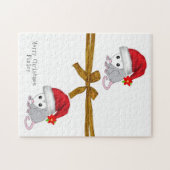 Frohe Weihnachts-Puzzle Weihnachts-Opossum Puzzle (Horizontal)