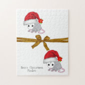 Frohe Weihnachts-Puzzle Weihnachts-Opossum Puzzle (Vertikal)