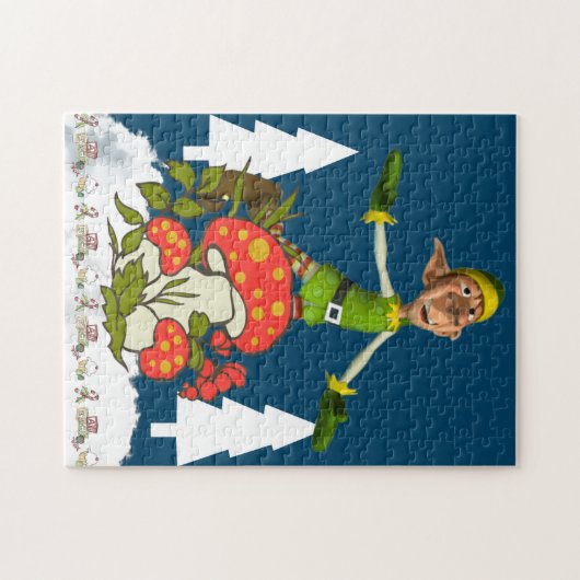 Frohe Weihnachts-Puzzle Weihnachtself, ABC'S Puzzle (Horizontal)