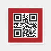 Frohe Weihnachts QR-Code auf Red Serviette (Vorderseite)