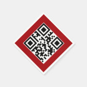 Frohe Weihnachts QR-Code auf Red Serviette (Ecke)