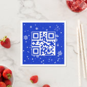Frohe Weihnachts QR-Code für Schneeflocken Serviette (Beispiel)