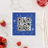 Frohe Weihnachts QR-Code für Schneeflocken Serviette (Beispiel)