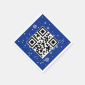 Frohe Weihnachts QR-Code für Schneeflocken Serviette (Ecke)