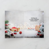 Frohe Weihnachts Raccoons Individuelle Name Spaß Karte (Innenseite)