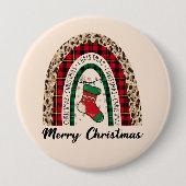 Frohe Weihnachts-Rainbow Button (Vorderseite)