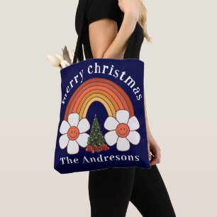 Frohe Weihnachts Rainbow Personalisiert Large Tasche