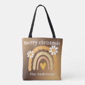Frohe Weihnachts Rainbow Personalisiert Tasche (Rückseite)