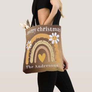 Frohe Weihnachts Rainbow Personalisiert Tasche