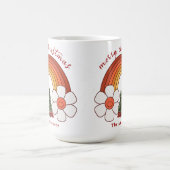Frohe Weihnachts-Rainbow personalisierte Mug Kaffeetasse (Mittel)