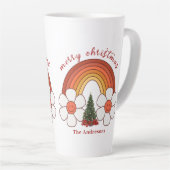 Frohe Weihnachts-Rainbow personalisierte Mug Milchtasse (Rechte Ecke)
