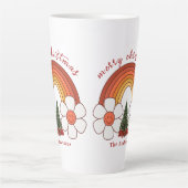 Frohe Weihnachts-Rainbow personalisierte Mug Milchtasse (Vorderseite)