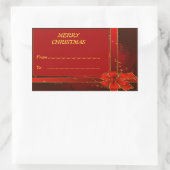 Frohe Weihnachts-Rectangle-Sticker Rechteckiger Aufkleber (Tasche)