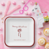 Frohe Weihnachts Red Bow Holiday Paper Teller (Party)