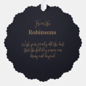 Frohe Weihnachts Red Buffalo Kariert Ornament Karte (Rückseite)