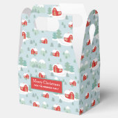 Frohe Weihnachts Red Cabin Personalisierter Name Geschenkschachtel (Geöffnet)