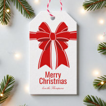 Frohe Weihnachts Red Coquette Bow Personalisierter