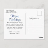 Frohe Weihnachts Red Farm Truck 3 Foto Postkarte (Rückseite)