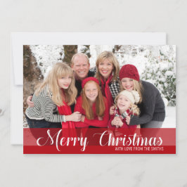 Frohe Weihnachts Red Foto Card