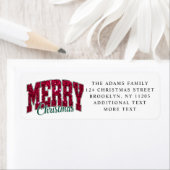 Frohe Weihnachts-Red-Glitzer-Rücksendeadresse (Insitu)