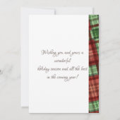 Frohe Weihnachts Red Green Buffalo Kariertes Foto (Rückseite)