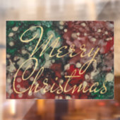 Frohe Weihnachts Red Green Gold Window Cling Fensteraufkleber (Blatt 2)