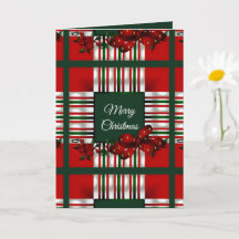 Frohe Weihnachts Red Green Kariert