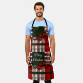 Frohe Weihnachts Red Green Kariert Schürze (Getragen)
