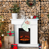 Frohe Weihnachts Red Green Retro Niedliche Typogra Kleiner Weihnachtsstrumpf