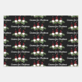 Frohe Weihnachts Red Hat Buffalo Karierte Gnomes Geschenkpapier Set (Vorderseite)
