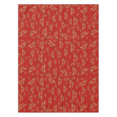 Frohe Weihnachts Red Imitate Gold Foil Script Must Tischdecke (Vorderseite)