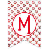 Frohe Weihnachts Red Paw Silhouette mit 2images Wimpelkette (Zweite Fahne)