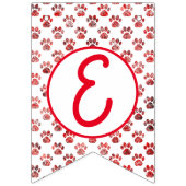 Frohe Weihnachts Red Paw Silhouette mit 2images Wimpelkette (Dritte Fahne)