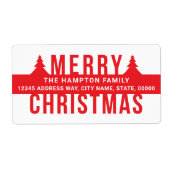 Frohe Weihnachts Red Pines Adresse (Vorne)