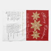 Frohe Weihnachts Red Recipe Geschirrtuch (Horizontal)
