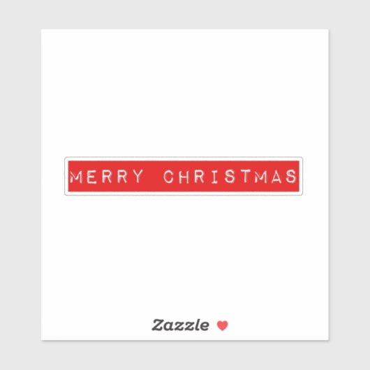 Frohe Weihnachts Red Retro Tape Sticker (Blatt)