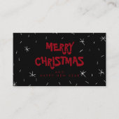 Frohe Weihnachts Red Snow Mini Geschenkkarte Visitenkarte (Vorderseite)