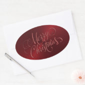 Frohe Weihnachts Red Sticker Embossed Look (Umschlag)