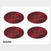 Frohe Weihnachts Red Sticker Embossed Look (Blatt)