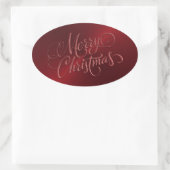 Frohe Weihnachts Red Sticker Embossed Look (Tasche)