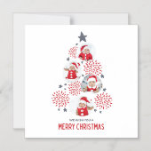 Frohe Weihnachts Red Thin Magnetic Card Magneteinladung (Vorderseite)